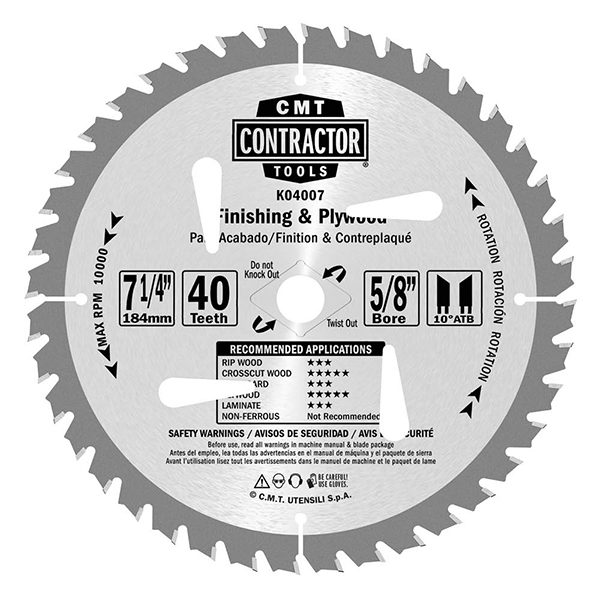 ITK Contractor finishing circular saw blades